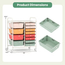 12-Drawer Utility Rolling Cart with Drawers Multi-Use Storage by DirectDeals
