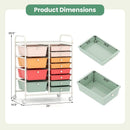 12-Drawer Utility Rolling Cart with Drawers Multi-Use Storage by LJGDeals
