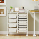 12-Drawer Utility Rolling Cart with Drawers Multi-Use Storage by LJGDeals