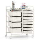 12-Drawer Utility Rolling Cart with Drawers Multi-Use Storage by DirectDeals