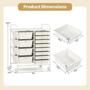 12-Drawer Utility Rolling Cart with Drawers Multi-Use Storage by DirectDeals