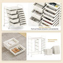 12-Drawer Utility Rolling Cart with Drawers Multi-Use Storage by DirectDeals