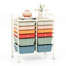 12 Storage Drawer Organizer Bins Rolling Cart by LJGDeals