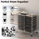 12 Storage Drawer Organizer Bins Rolling Cart by LJGDeals