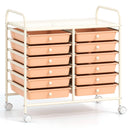 12 Drawers Rolling Storage Cart for Home and Office-Black by DirectDeals