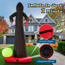 12 Feet Inflatable Grim Reaper Ghost with Built-in LED Lights and Scary Skull by LJGDeals