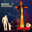 12 Feet Inflatable Grim Reaper Ghost with Built-in LED Lights and Scary Skull by LJGDeals