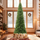12 FT Tall Prelit Hinged Artificial Christmas Tree with 2536 PVC Branch Tips by LJGDeals
