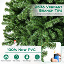 12 FT Tall Prelit Hinged Artificial Christmas Tree with 2536 PVC Branch Tips by DirectDeals
