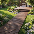 12 FT Wooden Garden Pathway 22 Inches Wide Outdoor Roll out Straight Walkway by LJGDeals