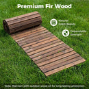 12 FT Wooden Garden Pathway 22 Inches Wide Outdoor Roll out Straight Walkway by LJGDeals
