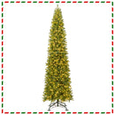 12 Feet Tall Pre-Lit Artificial Christmas Tree Outdoor Indoor Slim Pencil Tree with Lights