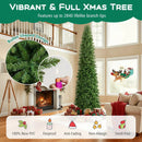 12 Feet Tall Pre-Lit Artificial Christmas Tree Outdoor Indoor Slim Pencil Tree with Lights by LJGDeals