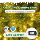 12 Feet Tall Pre-Lit Artificial Christmas Tree Outdoor Indoor Slim Pencil Tree with Lights