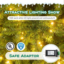 12 Feet Tall Pre-Lit Artificial Christmas Tree Outdoor Indoor Slim Pencil Tree with Lights by LJGDeals