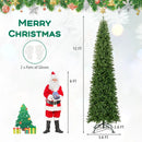 12 Feet Tall Pre-Lit Artificial Christmas Tree Outdoor Indoor Slim Pencil Tree with Lights by LJGDeals