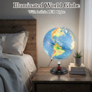 12 Inch Illuminated World Globe Antique Light up Globe Night Lamp by LJGDeals