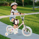 Kids Bike 12-18 Inch with Training Wheels - Pink Stars & Moon by LJGDeals
