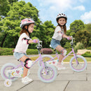 Kids Bike 12-18 Inch with Training Wheels - Purple