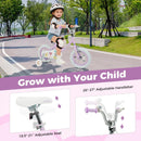 Kids Bike 12-18 Inch with Training Wheels - Purple by LJGDeals