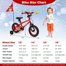 Kids Bike 12-18 Inch with Training Wheels & Christmas Music