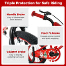 Kids Bike 12-18 Inch with Training Wheels & Christmas Music