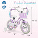 Kids Bike 12-20 Inch with Training Wheels & Basket Purple by LJGDeals