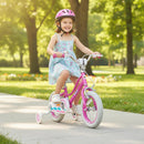 Kids Bike 12-18 Inch with Training Wheels - Pink by LJGDeals
