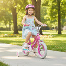 Kids Bike 12-18 Inch with Training Wheels - Pink