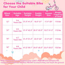 Kids Bike 12-18 Inch with Training Wheels - Pink by DirectDeals
