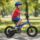 Kids Bike 14-Inch with Removable Training Wheels Navy