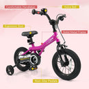 Kids Bike 14-Inch with Removable Training Wheels Pink