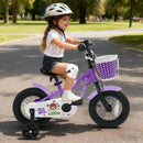 Kids Bike with Training Wheels 12-18 Inch - Purple by LJGDeals