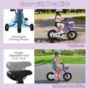Kids Bike with Training Wheels 12-18 Inch - Purple