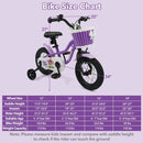 Kids Bike with Training Wheels 12-18 Inch - Purple by LJGDeals