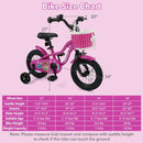 Kids Bike with Training Wheels 12-18 Inch - Magic Rose by LJGDeals