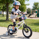 Kids Bike with Training Wheels 12-18 Inch White