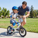Kids Bike with Training Wheels 12-18 Inch White by LJGDeals