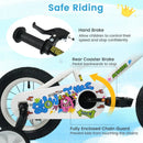 Kids Bike with Training Wheels 12-18 Inch White by LJGDeals