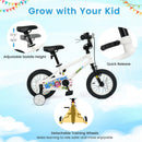 Kids Bike with Training Wheels 12-18 Inch White