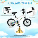 Kids Bike with Training Wheels 12-18 Inch White by LJGDeals