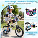 Kids Bike with Training Wheels 12-18 Inch White by LJGDeals