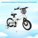 Kids Bike with Training Wheels 12-18 Inch White