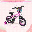 Kids Bike with Training Wheels 12-18 Inch Pink