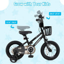 Kids Bike 12 Inch with Training Wheels and Basket by DirectDeals