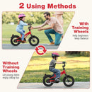 14 Inch Kids Bike Adjustable Bicycle with Reflectors and Bell for 3-5 Years Old by LJGDeals