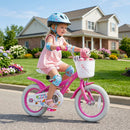 Girls Bike 12-18 Inch with Training Wheels and Basket by LJGDeals