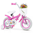 Girls Bike 12-18 Inch with Training Wheels and Basket