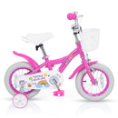 Girls Bike 12-18 Inch with Training Wheels and Basket