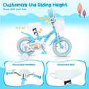 Girls Bike 12-18 Inch with Training Wheels and Basket by LJGDeals